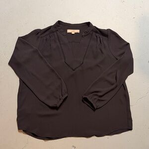 LOFT Women's Elegant Dark Gray Blouse